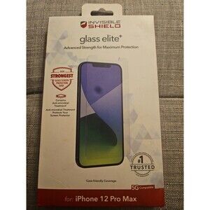 ZAGG InvisibleShield Glass Elite+ Strongest Screen Protector iPhone 12 Pro Max
